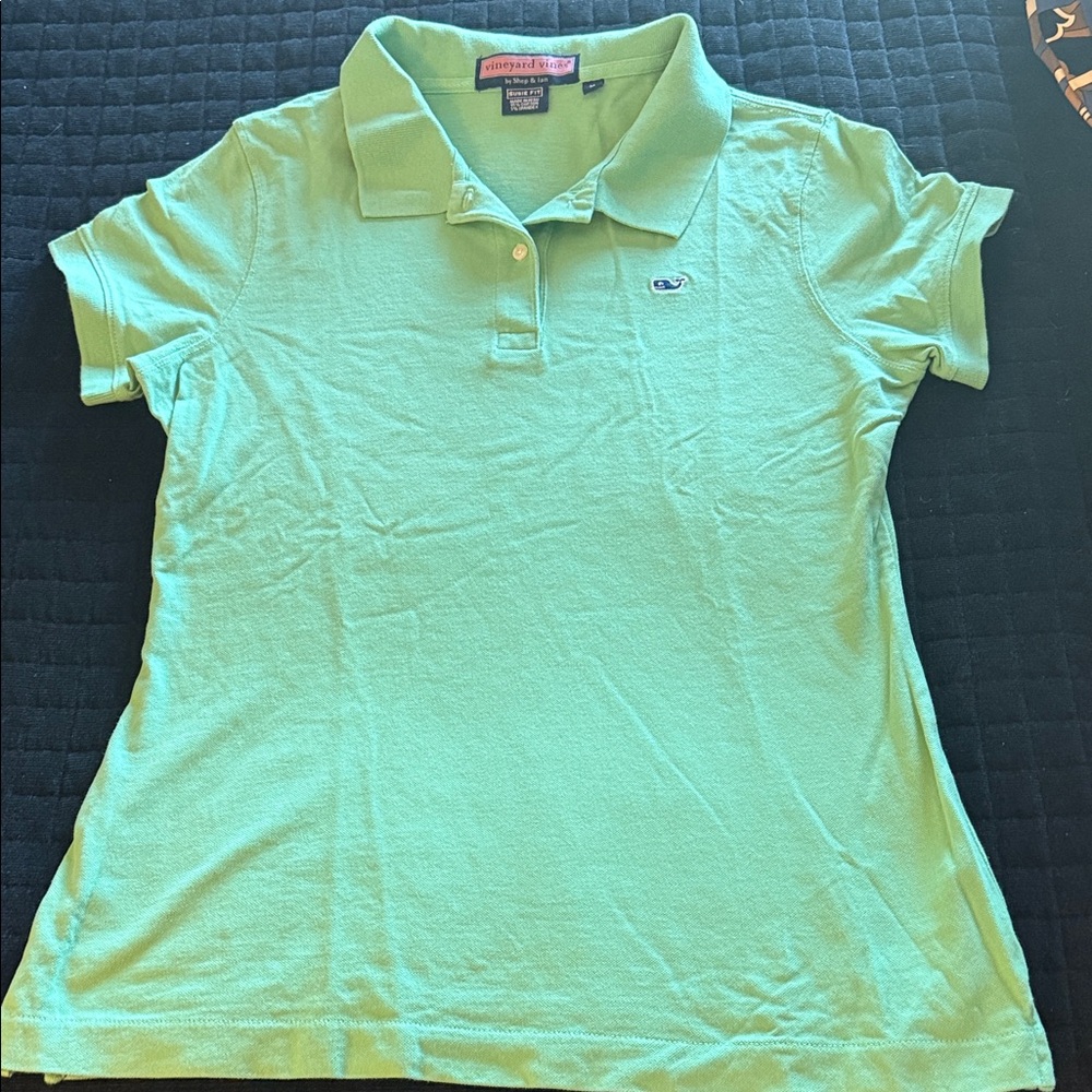 Vineyard Vines Women's Light Green Polo Shirt